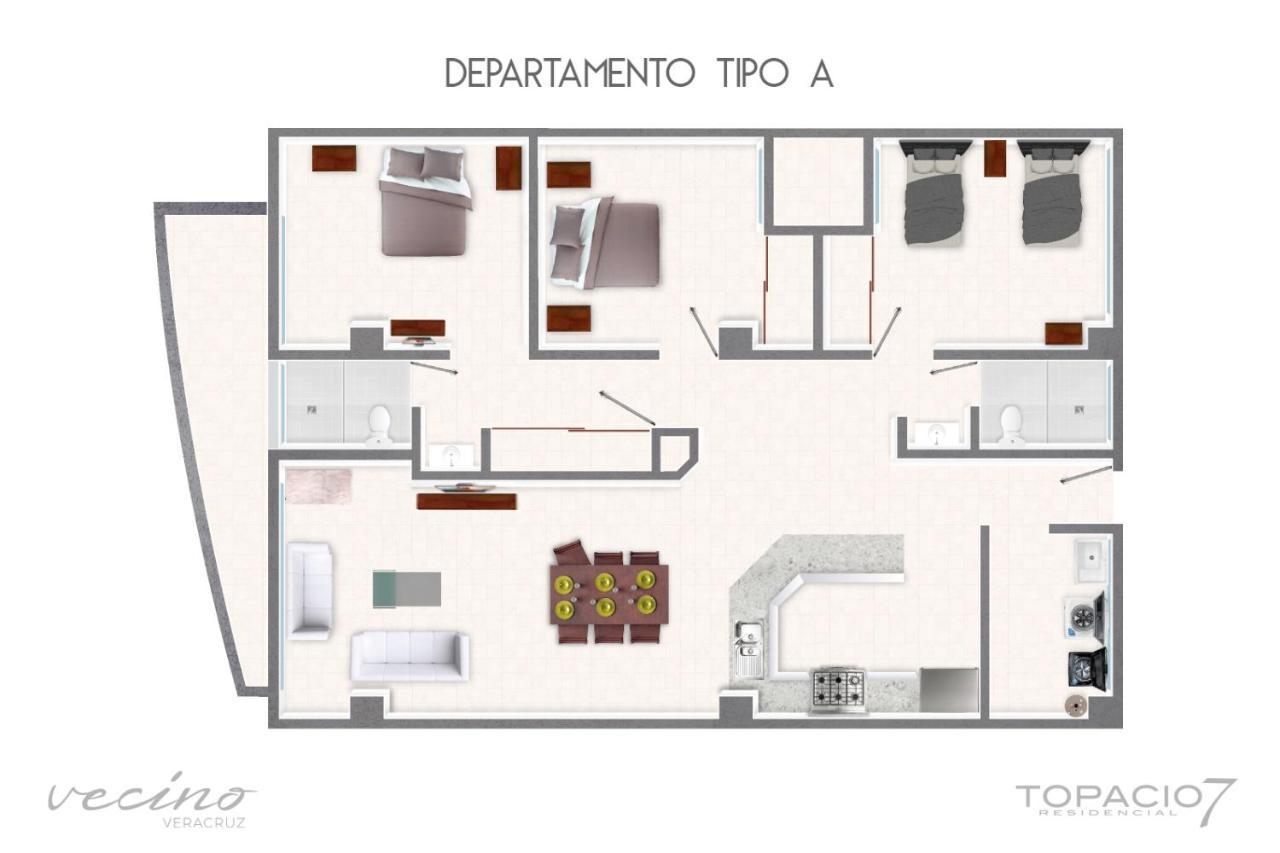 Topacio7 Residencial โบกา เดล ริโอ ภายนอก รูปภาพ
